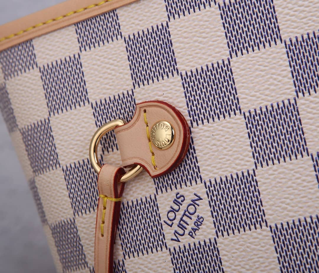 Louis Vuitton Neverfull MM Damier Azur Tote Replica White N41361
