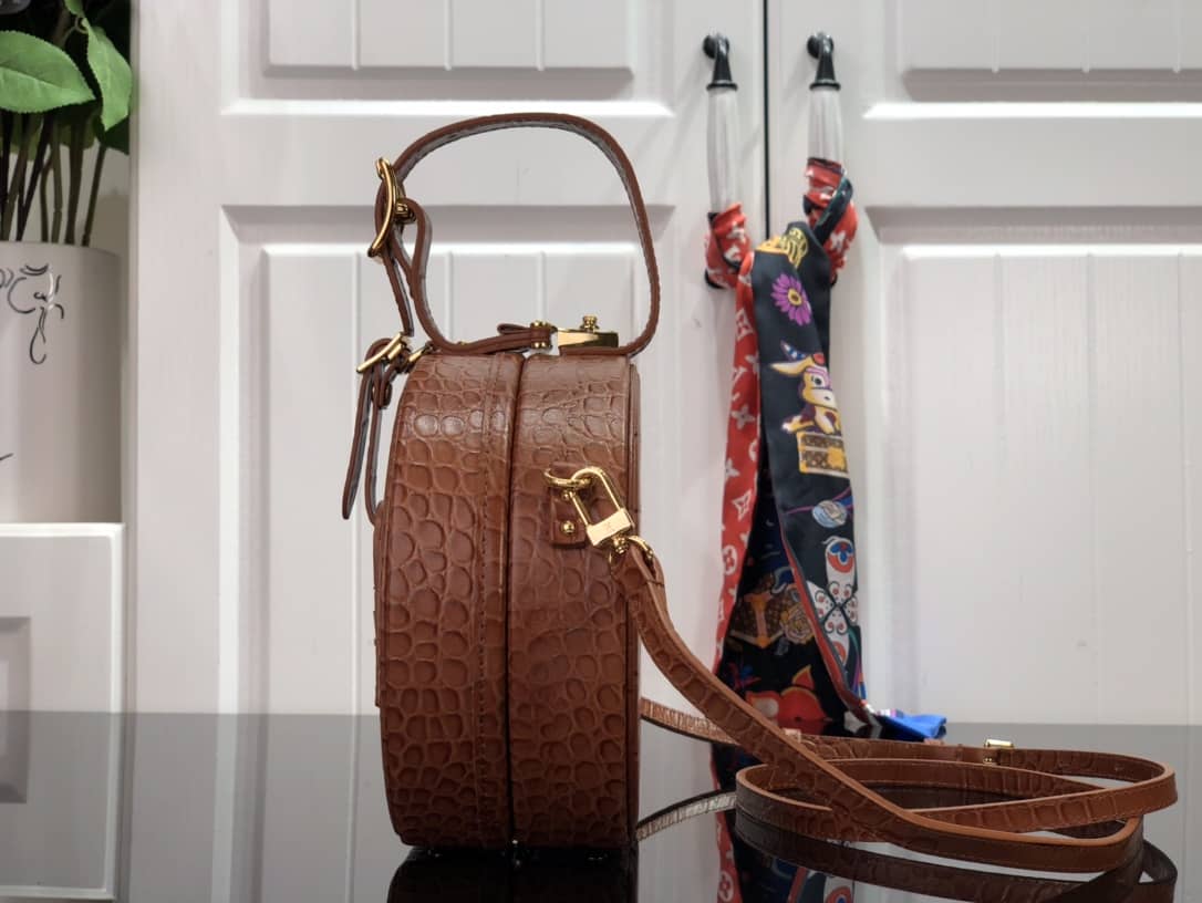 Louis Vuitton Petite Boite Chapeau Crocodilien Brillant Replica Bag Yellow N93597