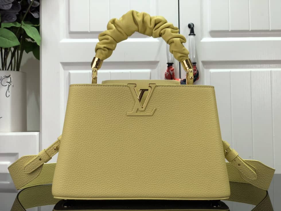 Louis Vuitton Capucines BB Taurillon Leather Bubble Yellow M58694 Replica Shoulder Bag