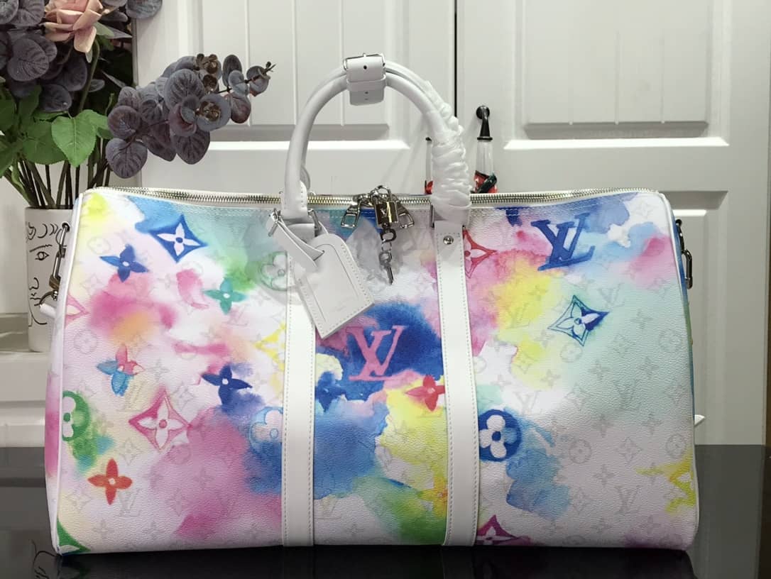 Louis Vuitton Keepall Watercolor Bandouliere 50 Travel Bag Replica Colorful M45758