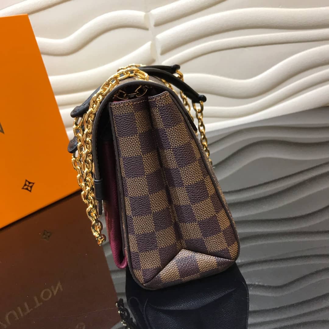 Louis Vuitton Vavin PM Damier Ebene Replica Shoulder Bag Purple N40113