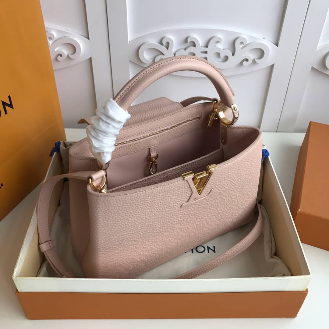 Louis Vuitton Capucines Taurillon Leather BB Bag Replica Pink M52451
