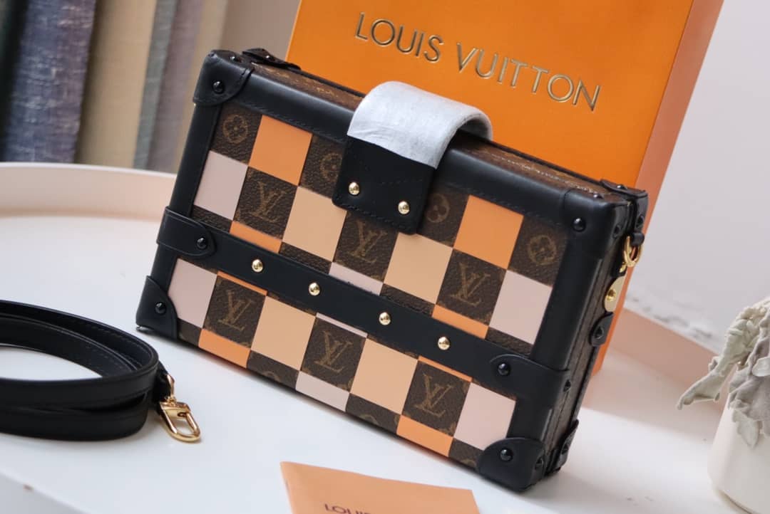 Louis Vuitton Petite Malle Monogram Canvas Replica Bag Orange M40273