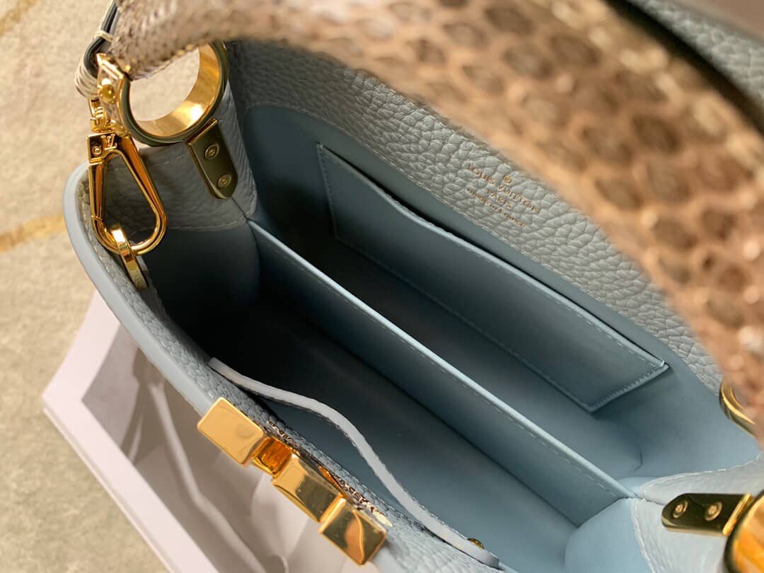 Louis Vuitton Capucines Mini Replica Bag Blue M55921