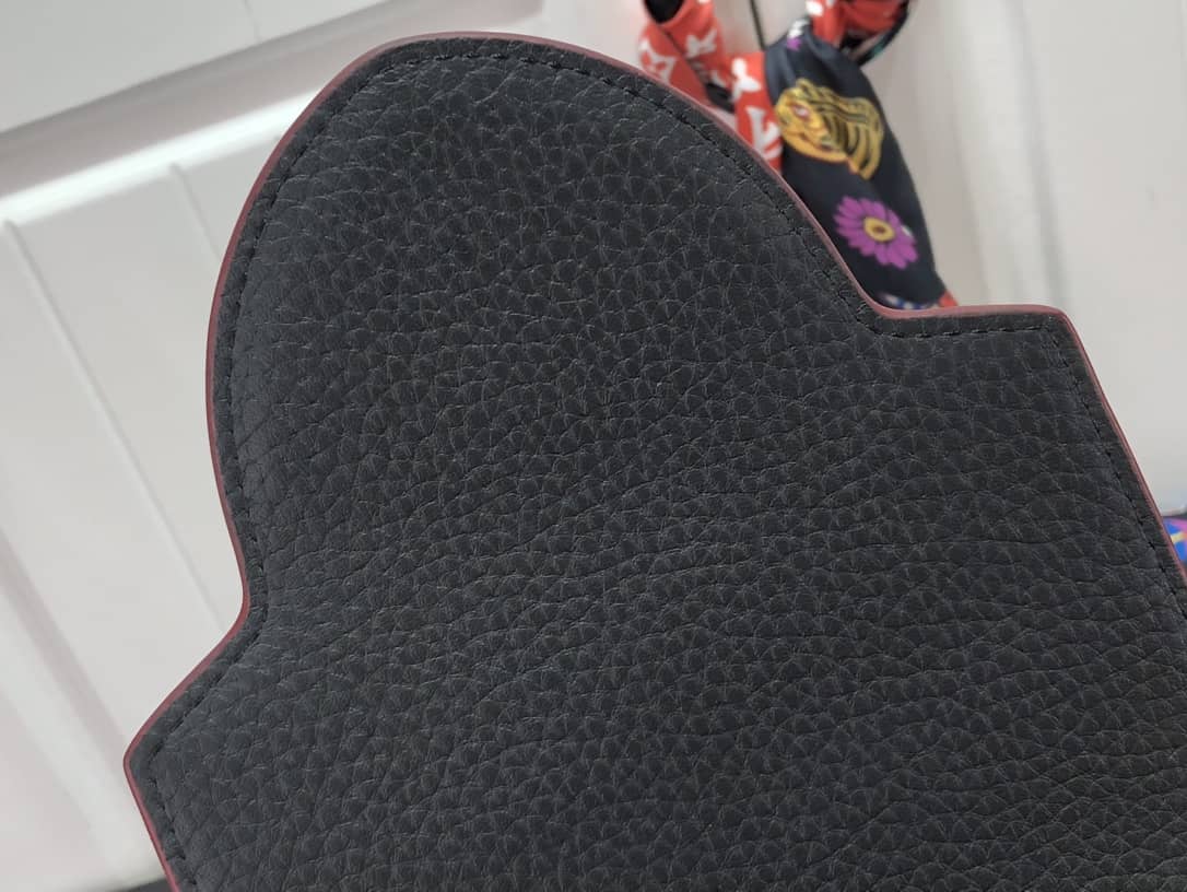Louis Vuitton Capucines Embroidery Replica Bag Black M48865