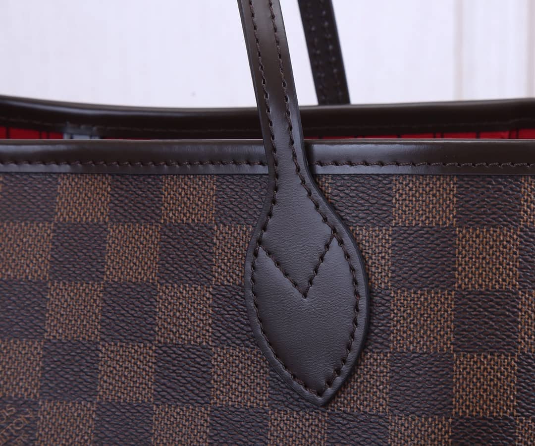 Louis Vuitton Neverfull MM Damier Ebene Tote Replica Red N41358