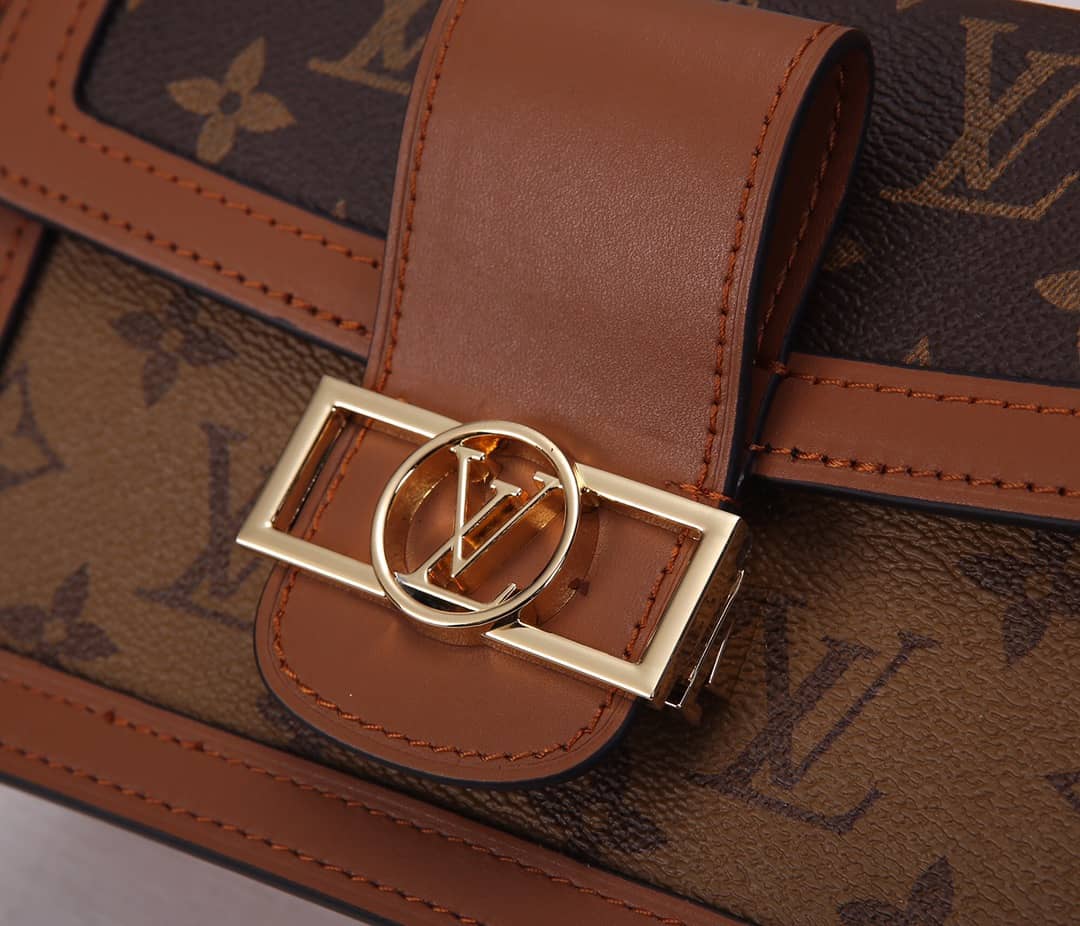 LV Bum Bag Dupe Monogram Reverse Dauphine Brown M44586
