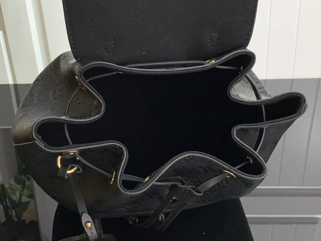 Louis Vuitton Ann Platt Montsouris PM Noir Leather Replica Backpack Black M45205