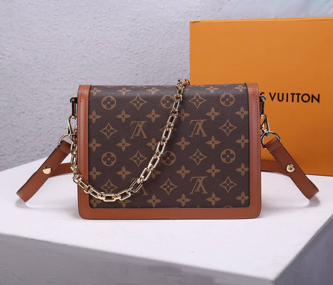 Louis Vuitton Monogram MM Reverse Dauphine Shoulder Bag Replica M44391