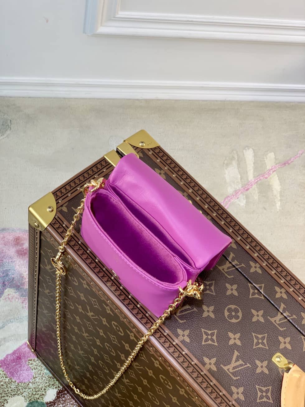 Best Replica Louis Vuitton Beltbag Coussin Cruise 22 Monogram Embossed Orchid M81127 Replica Crossbody Bag(ColaReps)