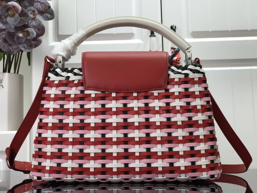 Louis Vuitton Capucines Taurillon Shoulder Bag Replica Red M94519