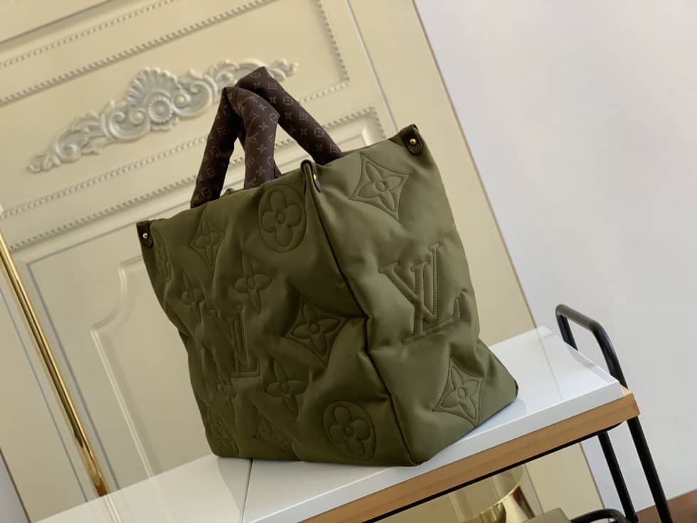 Louis Vuitton Onthego GM Nylon Monogram Pilow Giant Green M59007 Replica Tote