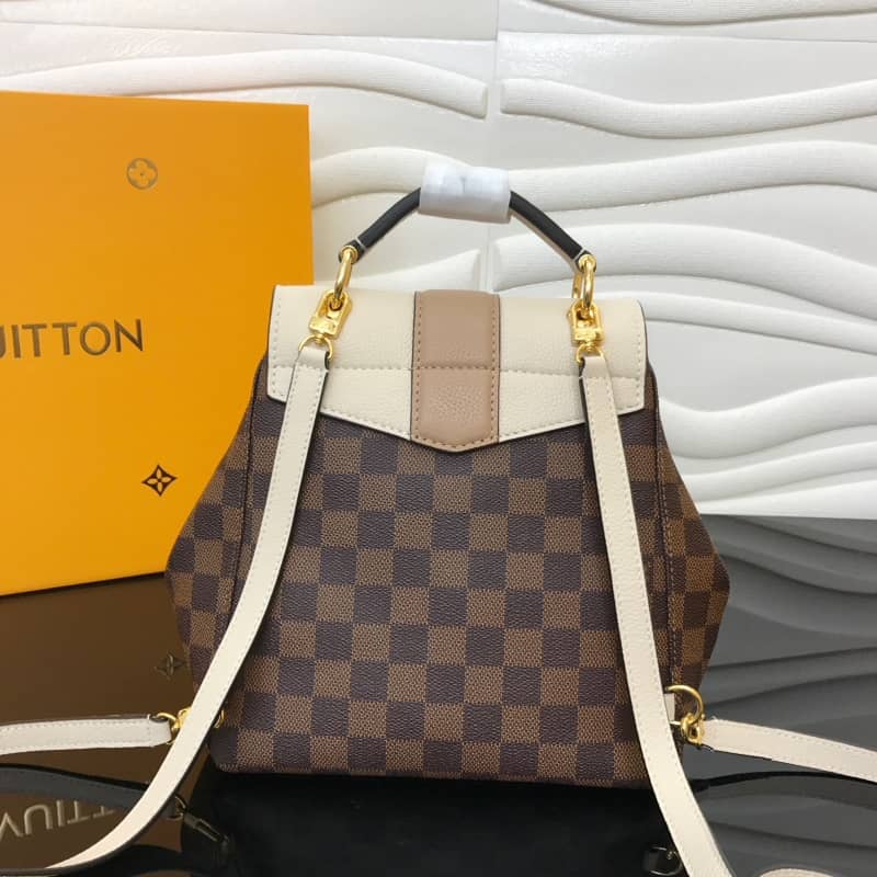 Louis Vuitton Damier Ebene Clapton Replica Backpack Beige N42262