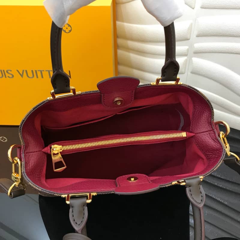 Louis Vuitton Damier Ebene Canvas Brittany Bag Replica Red M41674