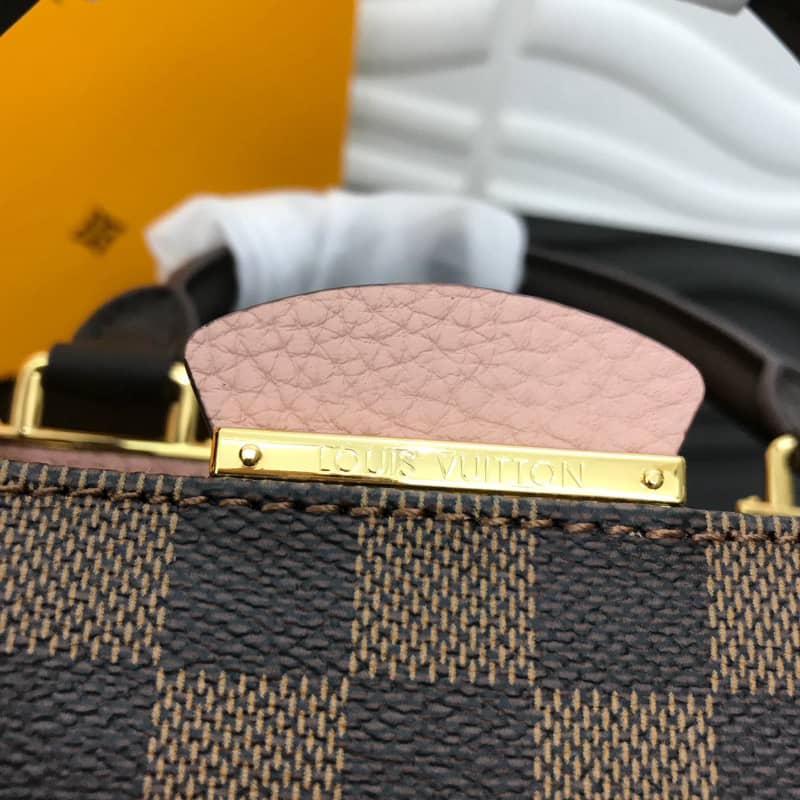 Louis Vuitton Damier Ebene Canvas Brittany Bag Replica Pink M41674