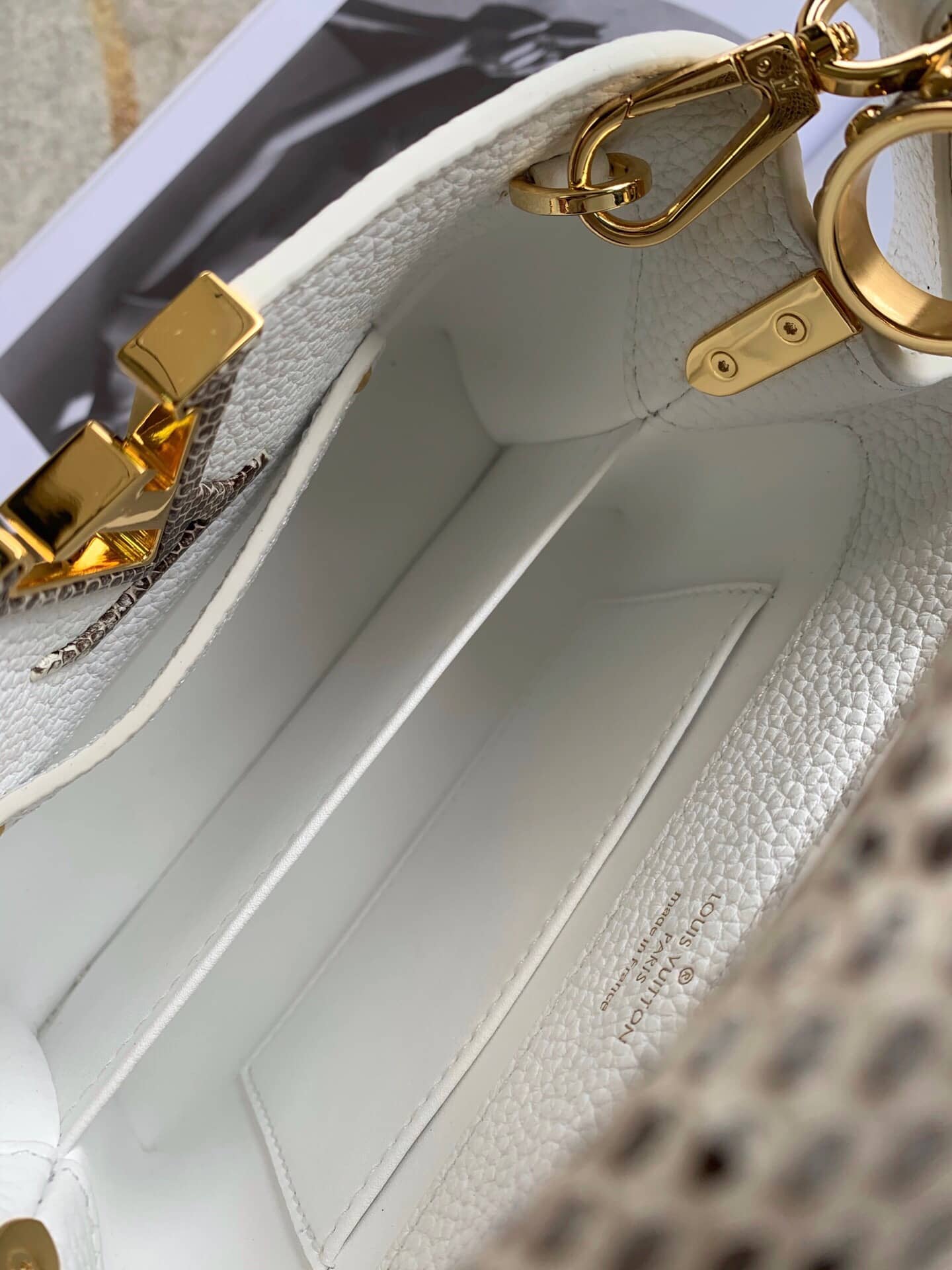 Louis Vuitton Capucines Mini Bag Replica White M55921