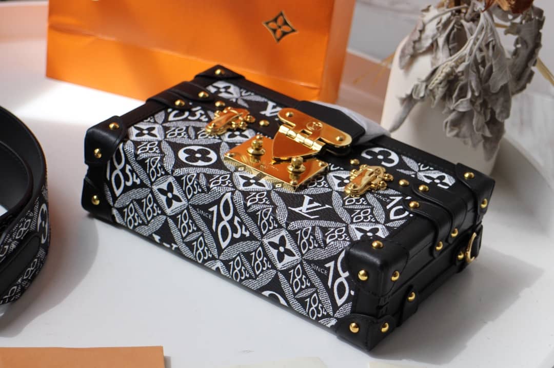 Louis Vuitton Petite Malle Monogram Canvas Replica Bag Black M40273