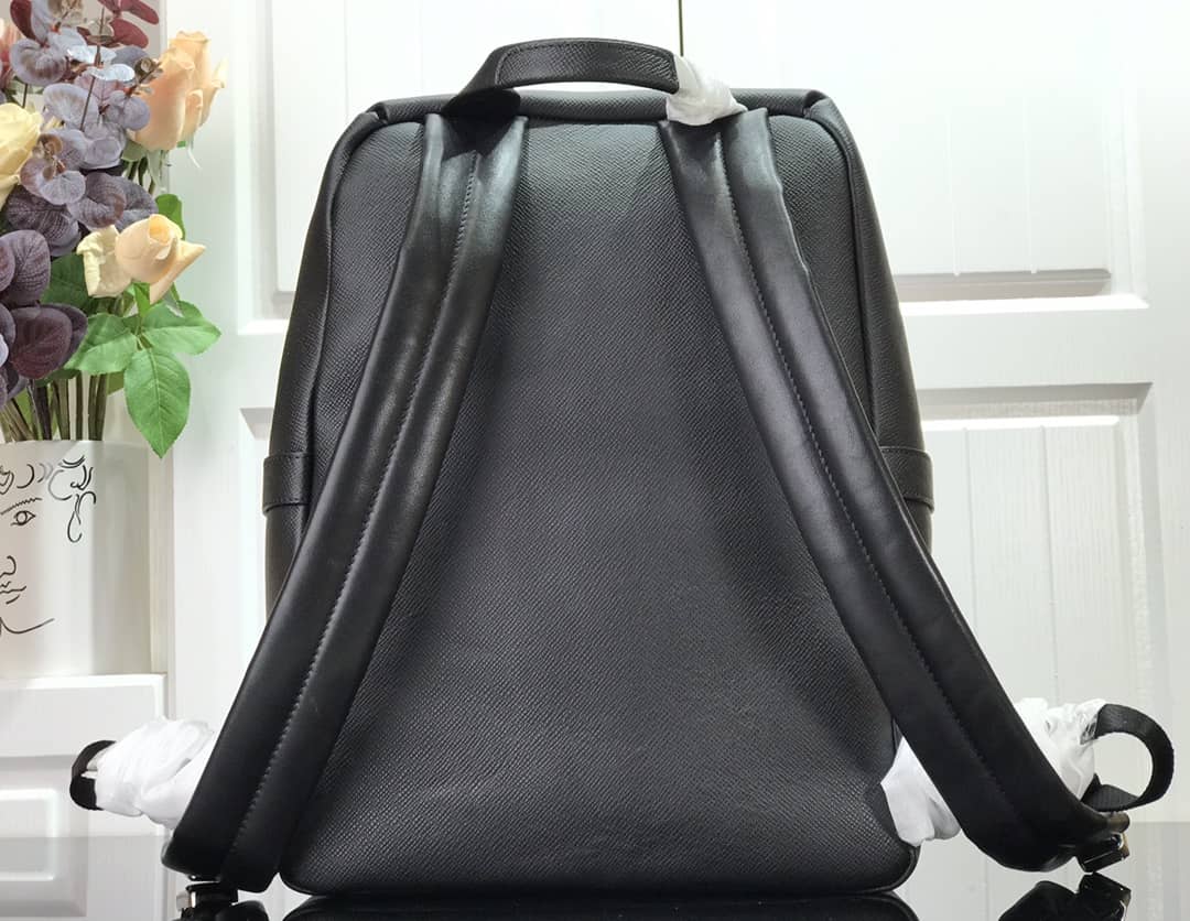 LV Backpack Replica Taiga leather Discovery M30728 Black Blue