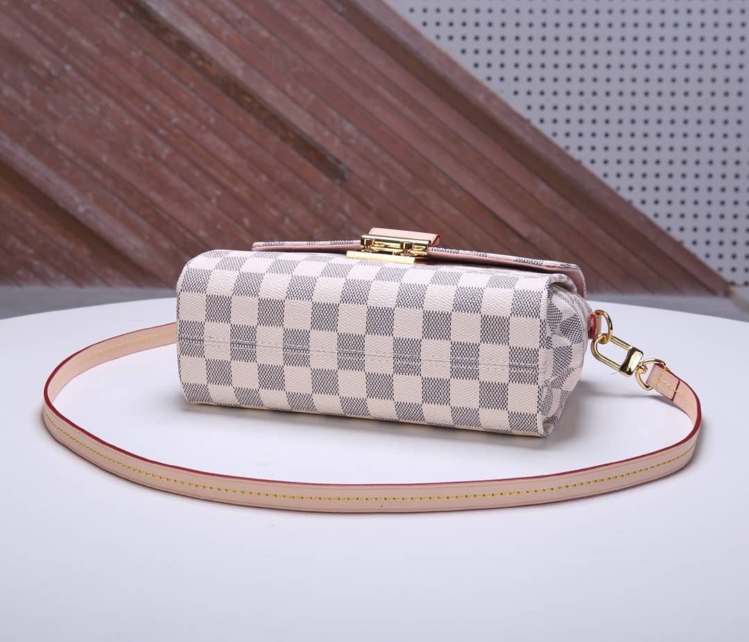 Louis Vuitton Damier Croisette Replica Shoulder Handbag White N41581