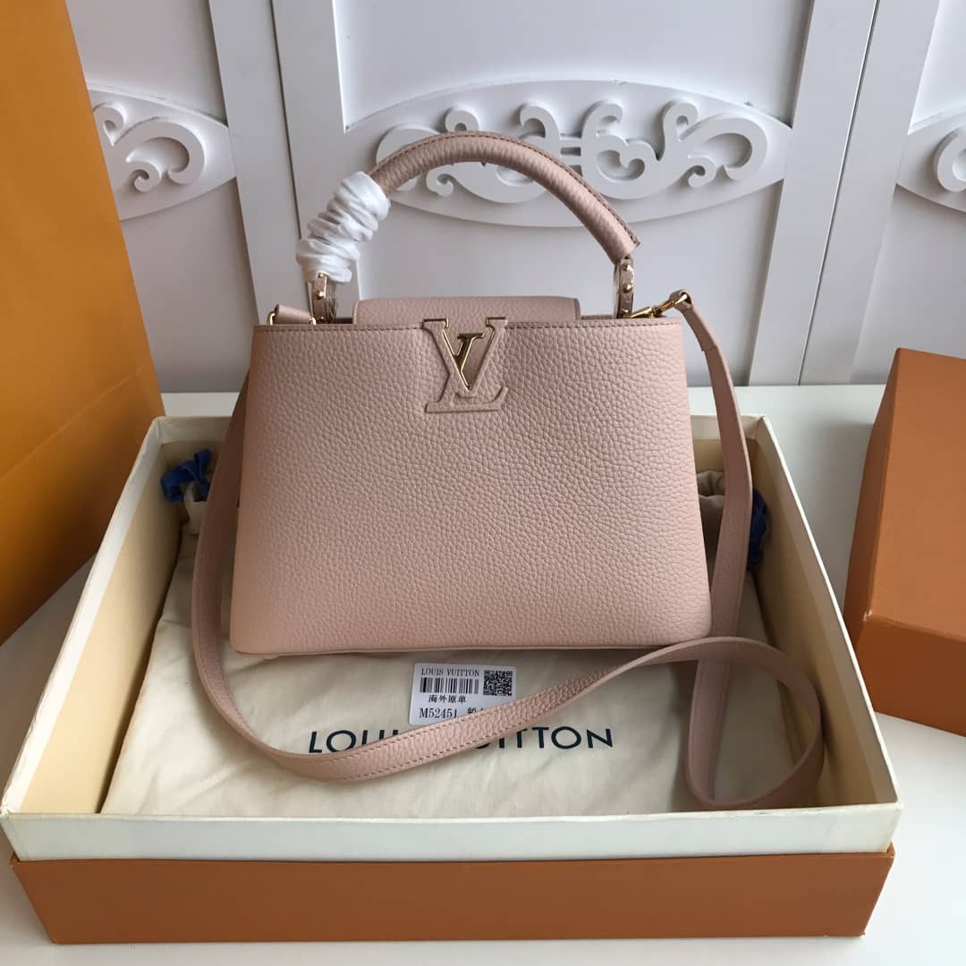 Louis Vuitton Capucines Taurillon Leather BB Bag Replica Pink M52451