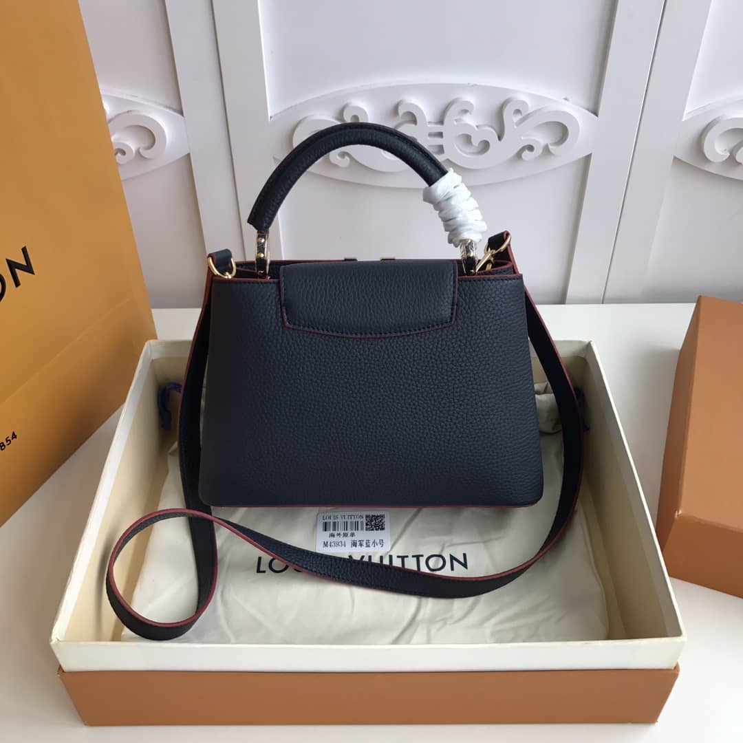 Louis Vuitton Capucines MM 2way Taurillon Leather Shoulder Bag Replica Blue M43934