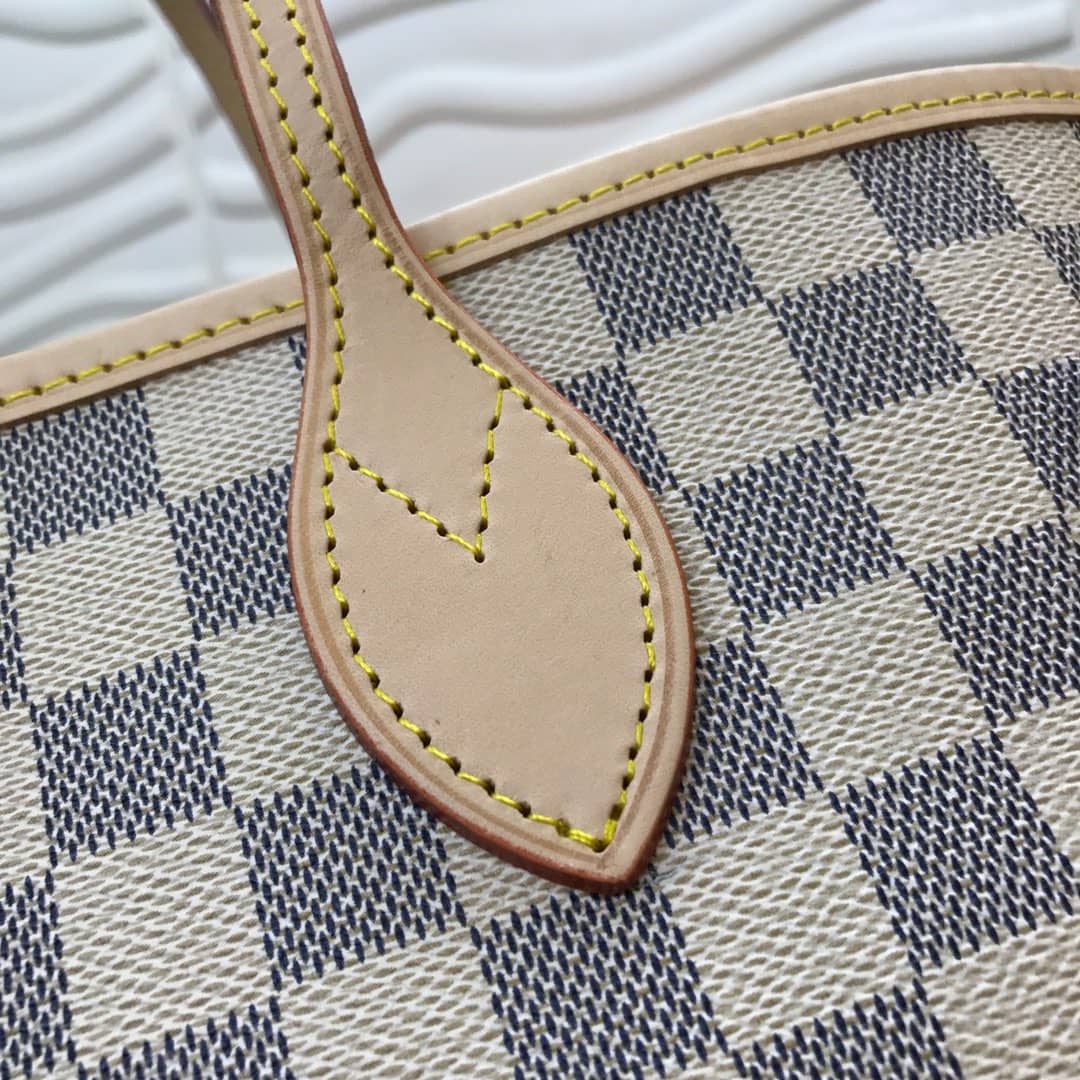 Louis Vuitton Neverfull MM Damier Azur Bag Replica Pink N40995