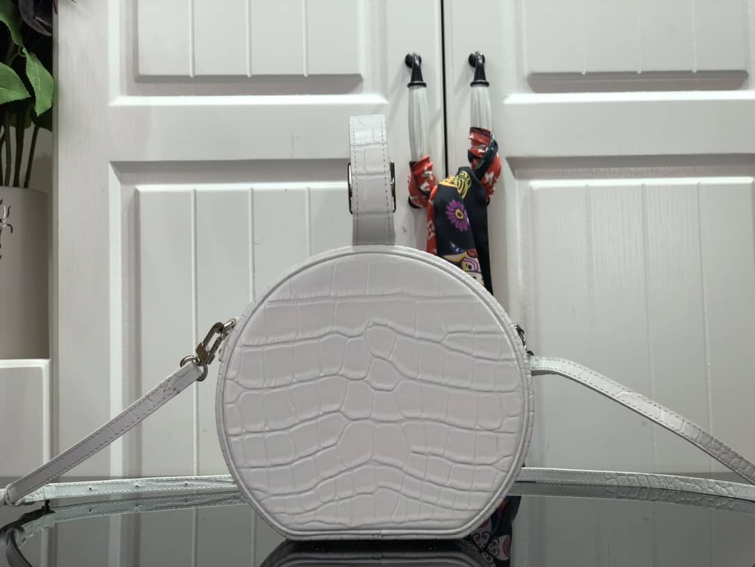 Louis Vuitton Petite Boite Chapeau Crocodilien Brillant Replica Bag White N93597