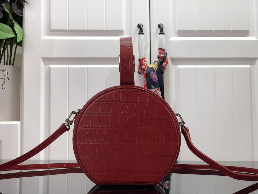 Louis Vuitton Petite Boite Chapeau Crocodilien Brillant Replica Bag Red N93597