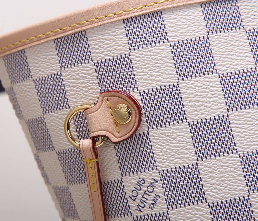 Louis Vuitton Neverfull MM Damier Azur Tote Replica White N41361