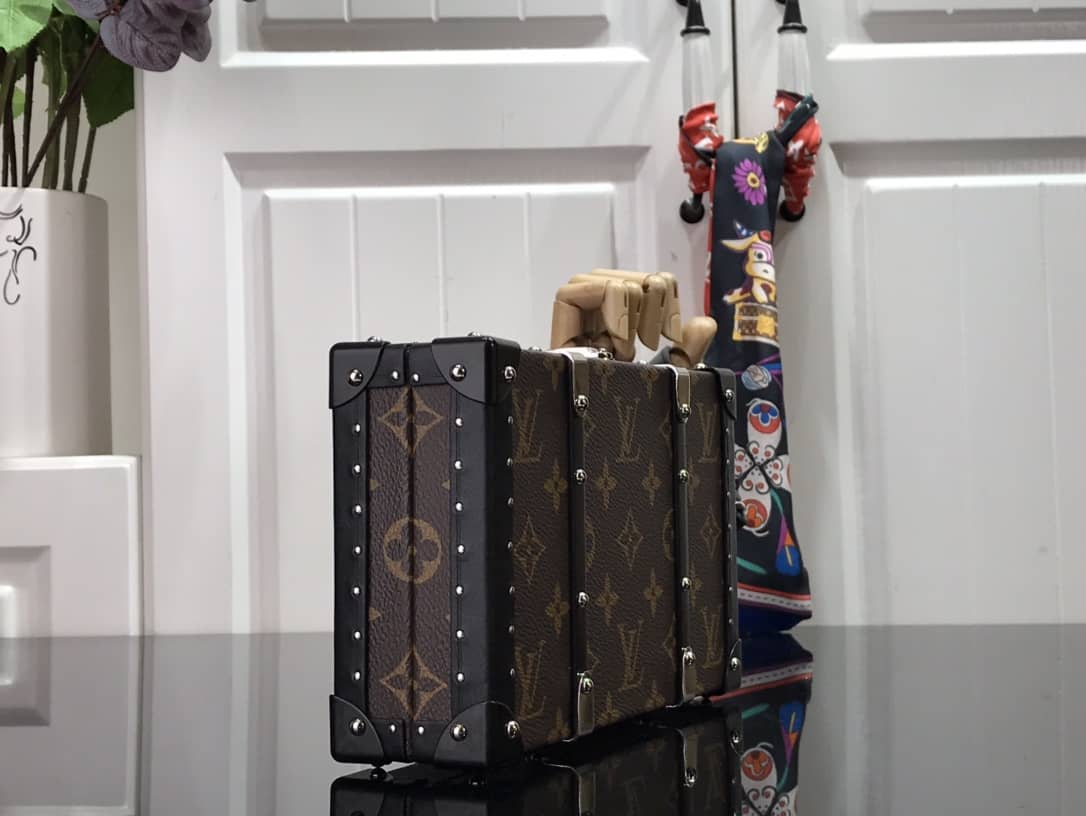 Louis Vuitton Trunk Monogram Eclipse Replica Bag Brown M20249