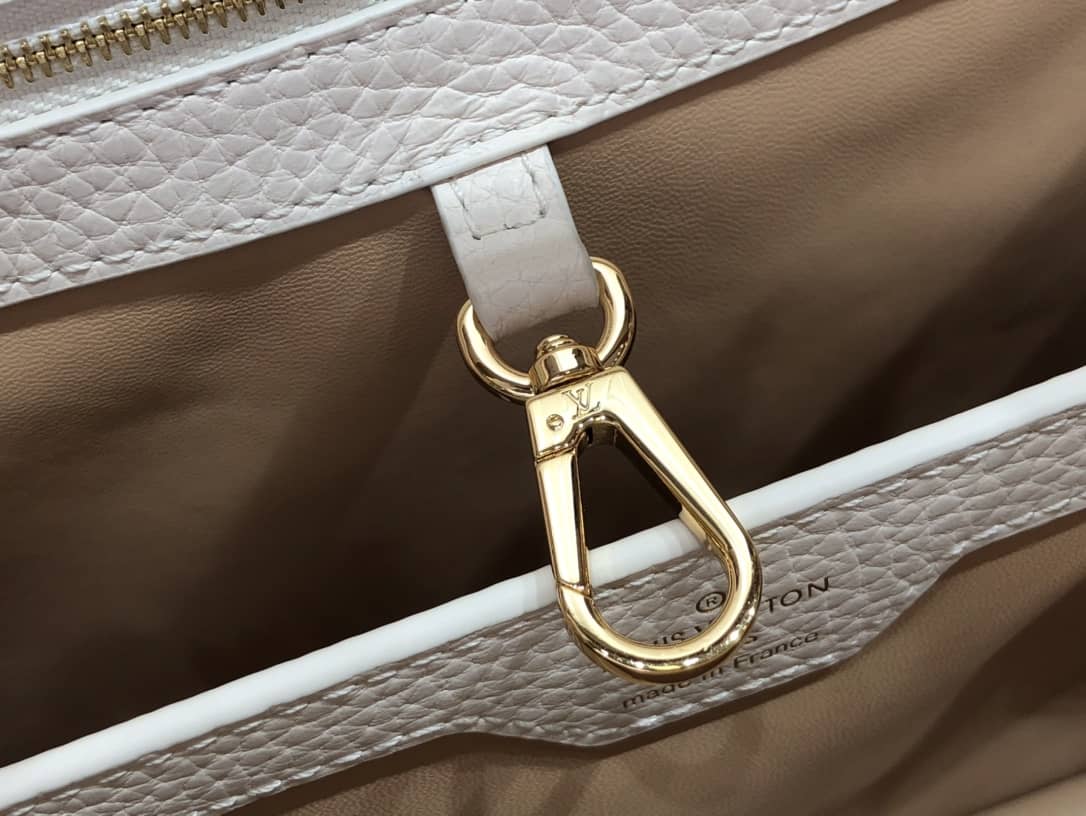 Louis Vuitton Capucines Embroidery Replica Bag Beige M48865