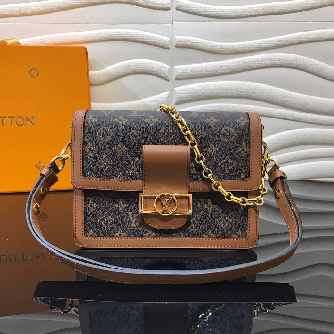 Louis Vuitton Monogram MM Reverse Dauphine Shoulder Bag Replica M44391