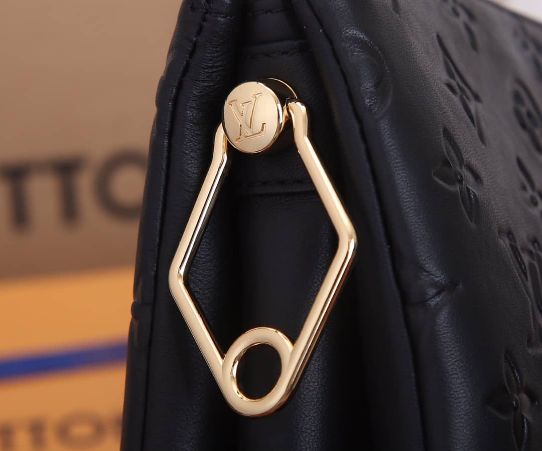 Best Replica Louis Vuitton Coussin PM Monogram Embossed Replica Crossbody Bag Black M57790(ColaReps)