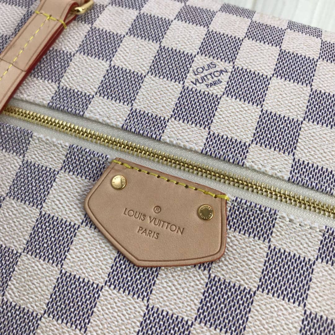 Louis Vuitton Damier Azur Jena MM Semi Tote Replica White M42267