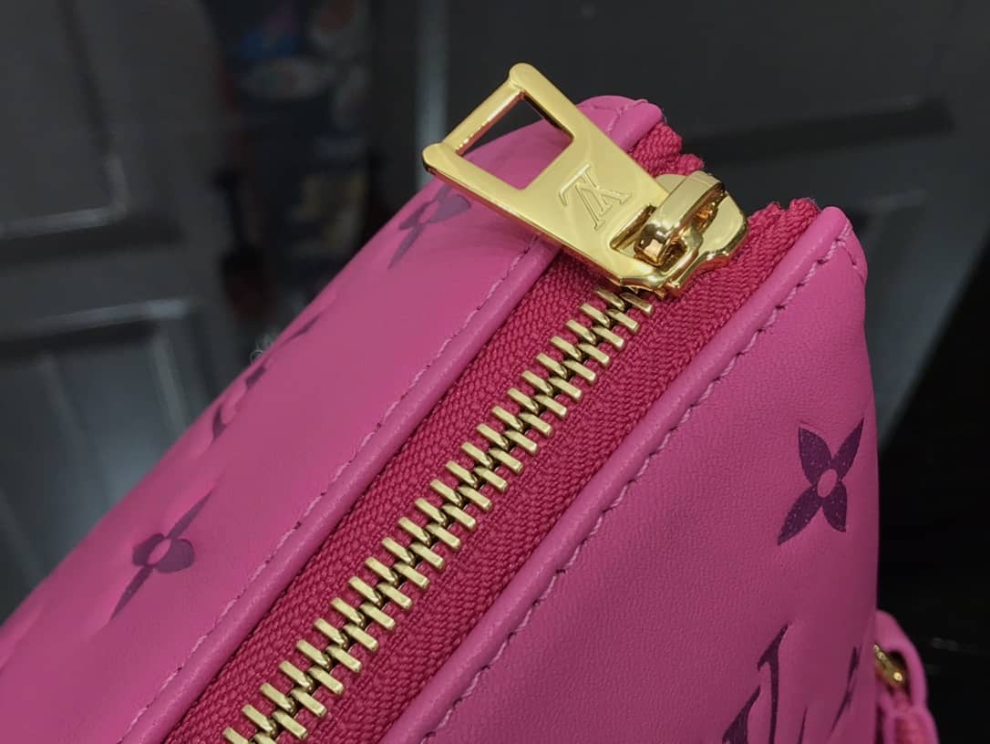 Best Replica Louis Vuitton Embossed Lambskin Coussin PM Replica Bag Pink M58628(ColaReps)