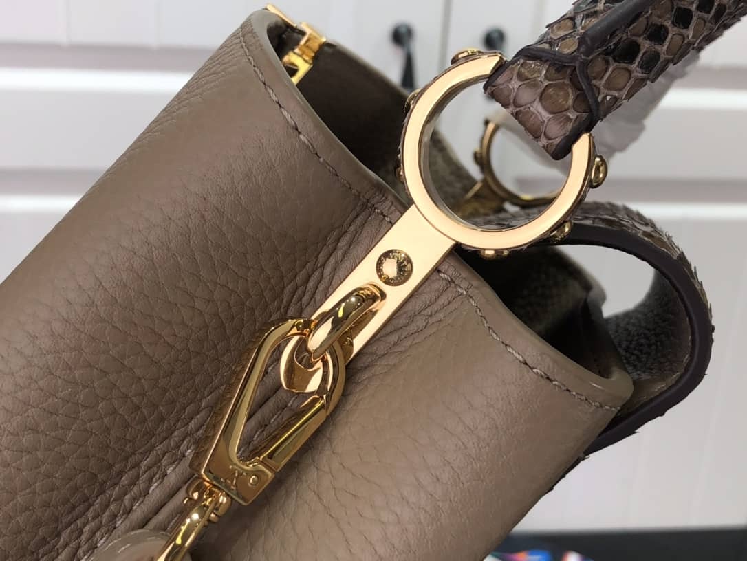 Louis Vuitton Capucines Embroidery Replica Bag Gray M48865