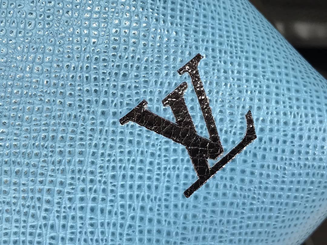 LV Backpack Replica Taiga leather Discovery M30728 Black Blue