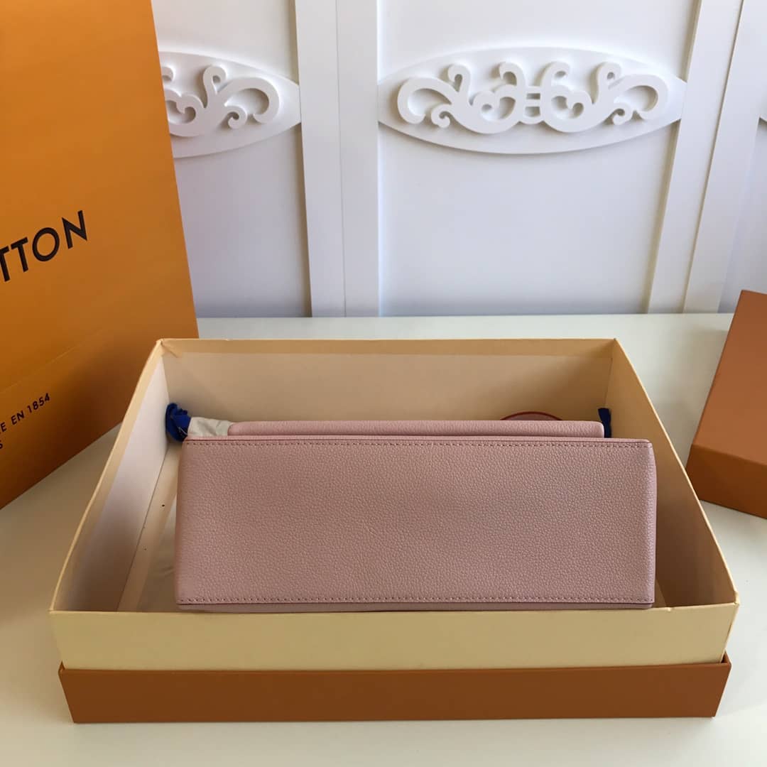 Louis Vuitton MyLockMe 2way Leather Grain Replica Satchel Pink M54849