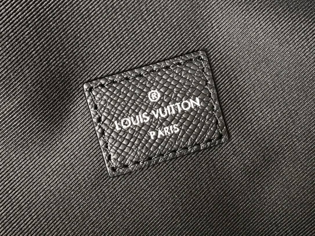 LV Backpack Replica Taiga leather Discovery M30728 Black Blue