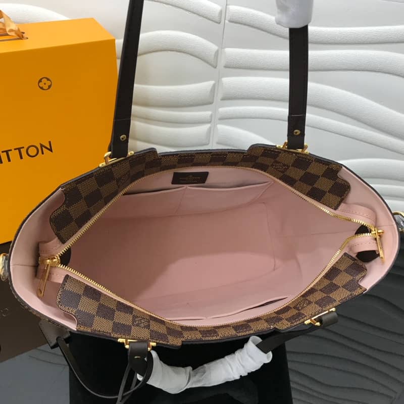 Louis Vuitton Jersey Damier Ebene Canvas Magnolia Pink Bag Replica N44041