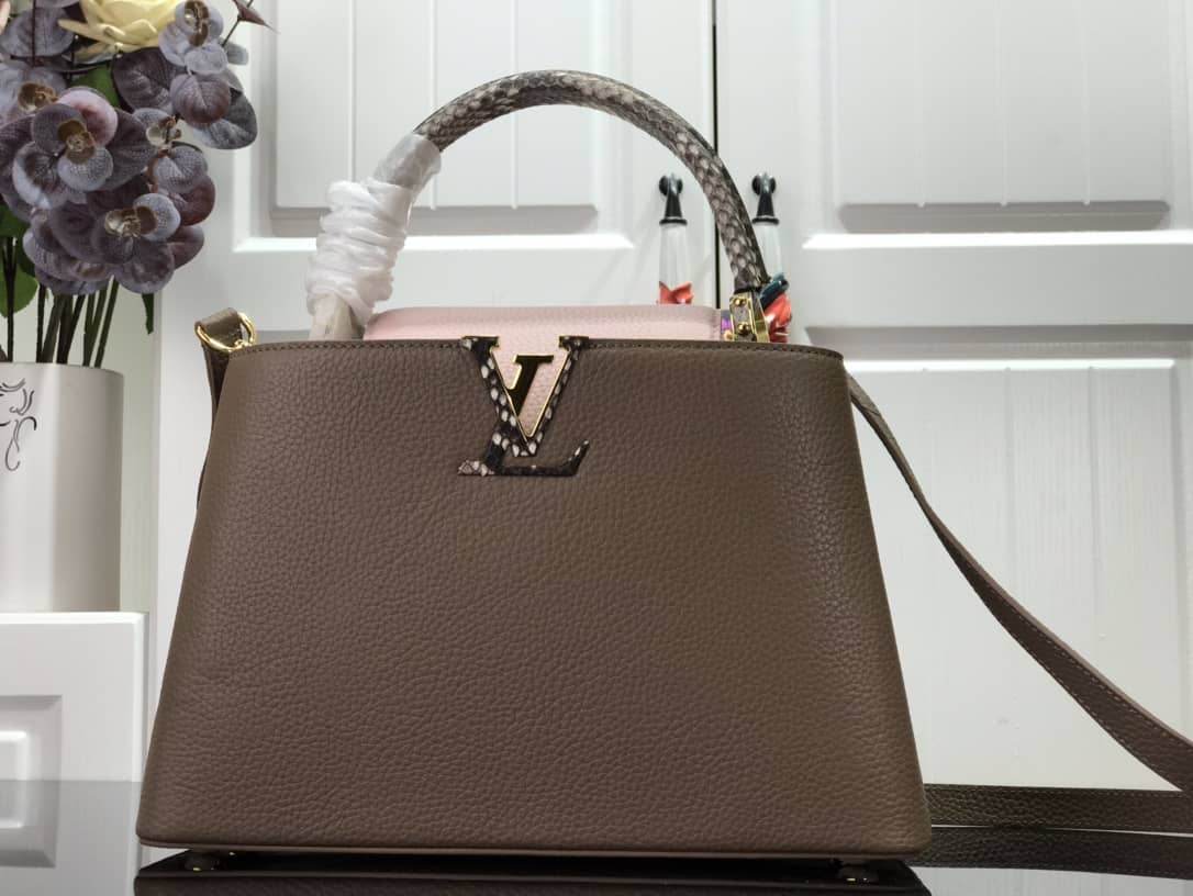 Louis Vuitton Capucines Taurillon Leather PM Tote Replica N92800