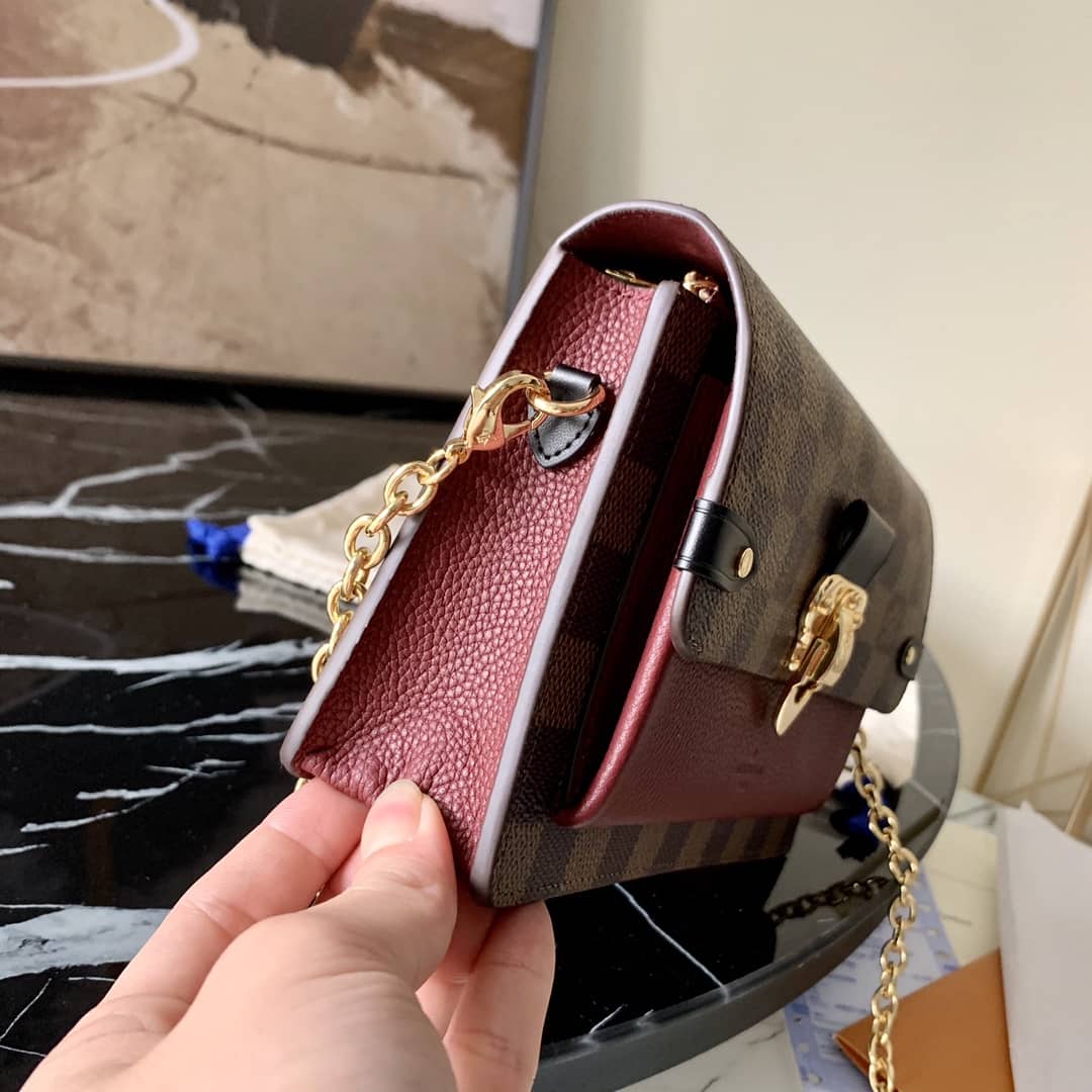 Louis Vuitton Vavin Chain Wallet Damier Ebene N60222 Replica