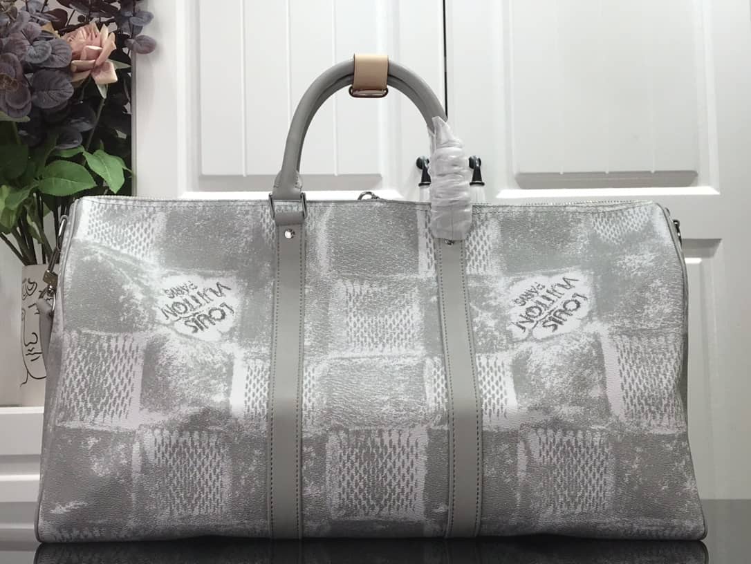 Louis Vuitton Keepall Bandoulière 50 Travel Bag Replica Gray N50069