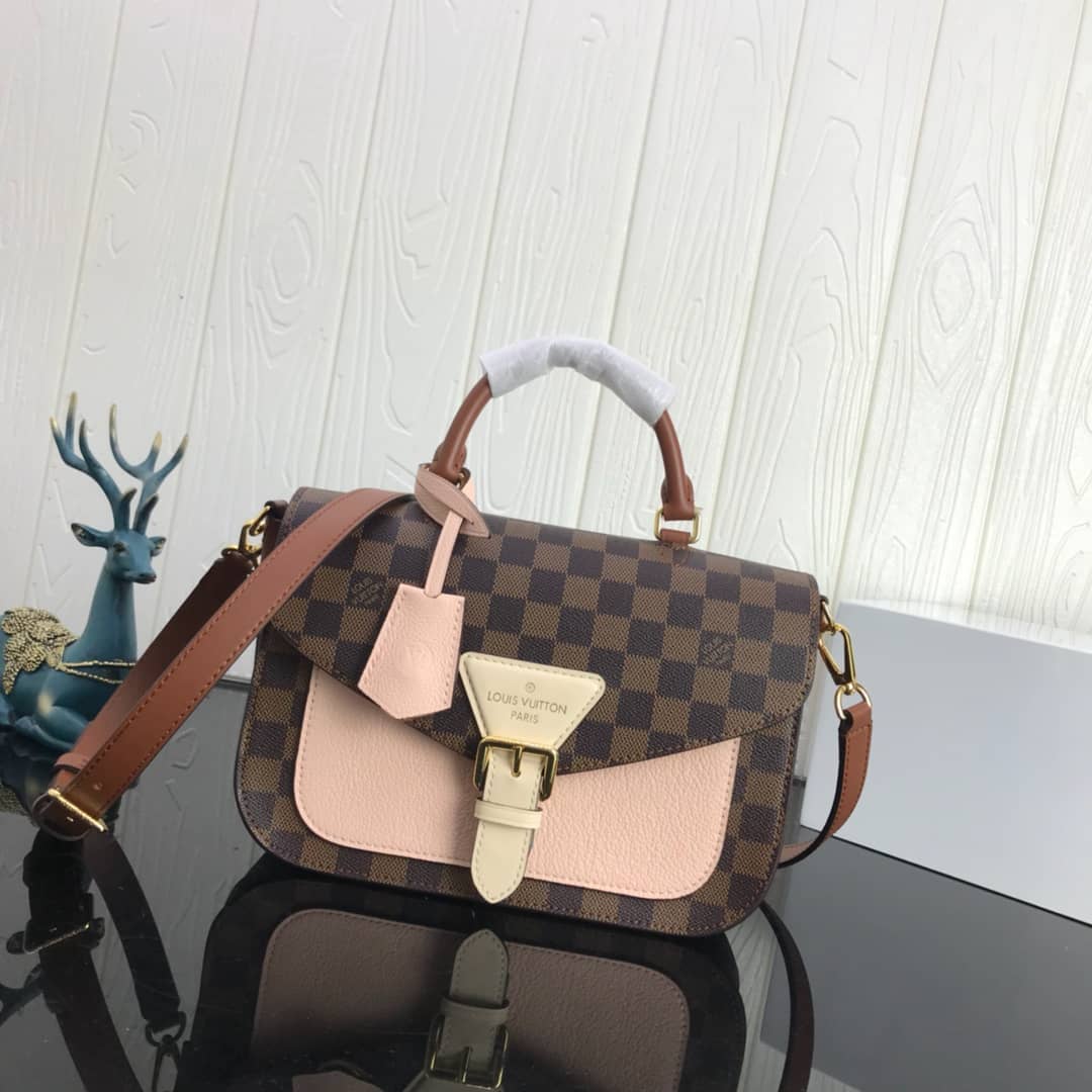 Louis Vuitton Damier Canvas Trendy Replica Crossbody Bag Pink N40146