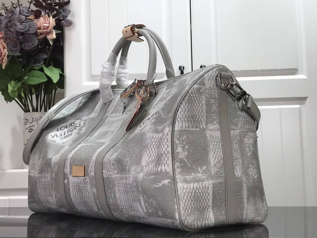 Louis Vuitton Keepall Bandoulière 50 Travel Bag Replica Gray N50069