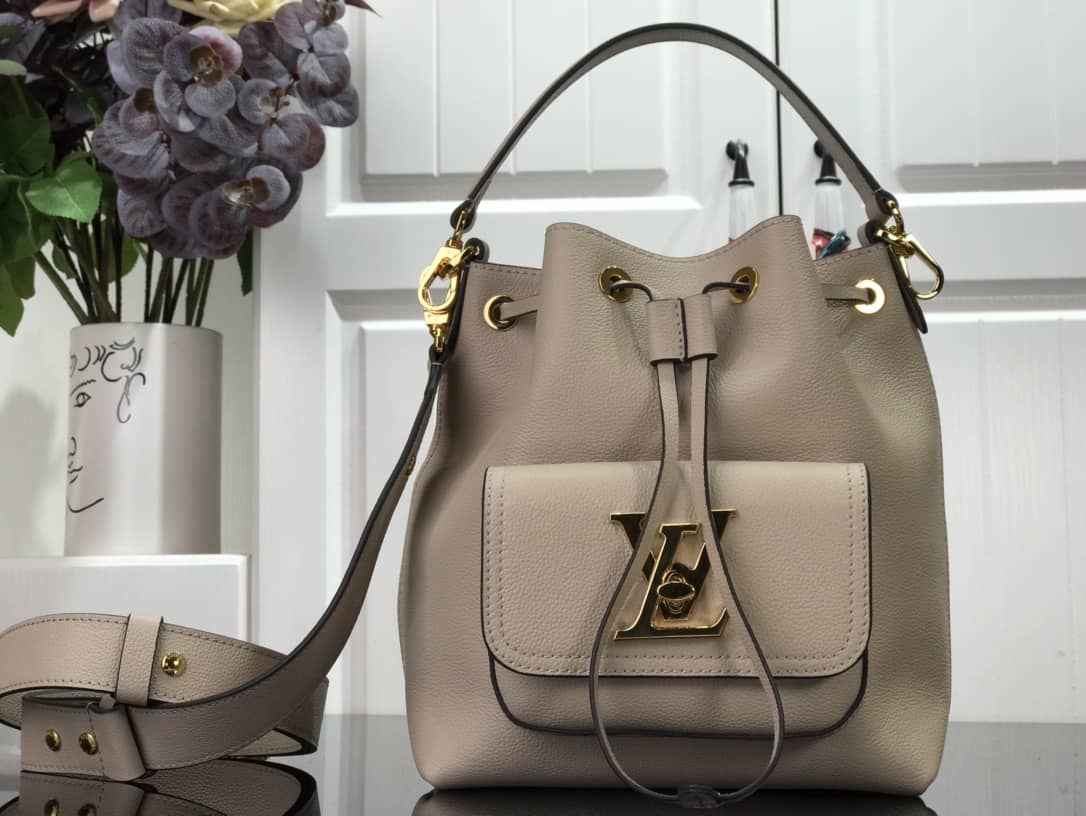 Louis Vuitton Lockme Replica Bucket Bag Gray M57688