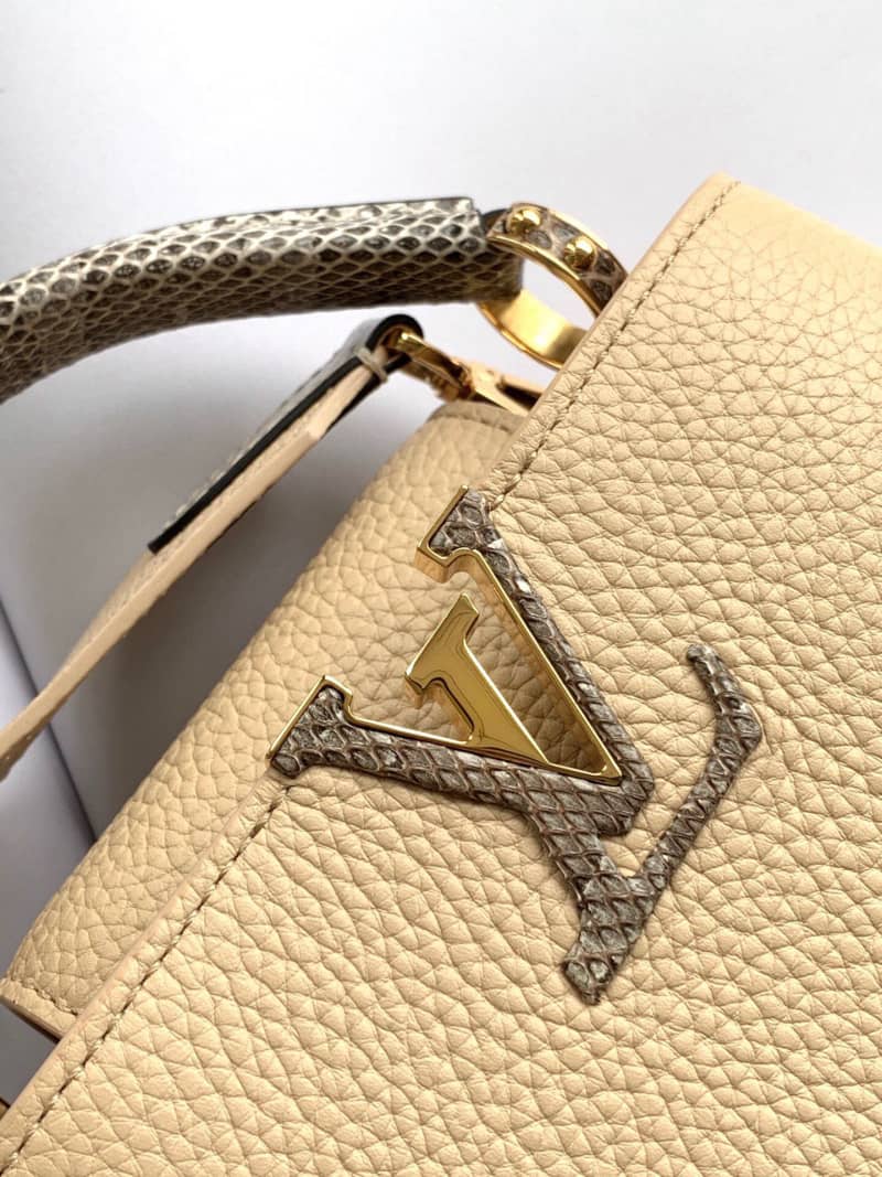 Louis Vuitton Capucines Mini Replica Bag Apricot M55921