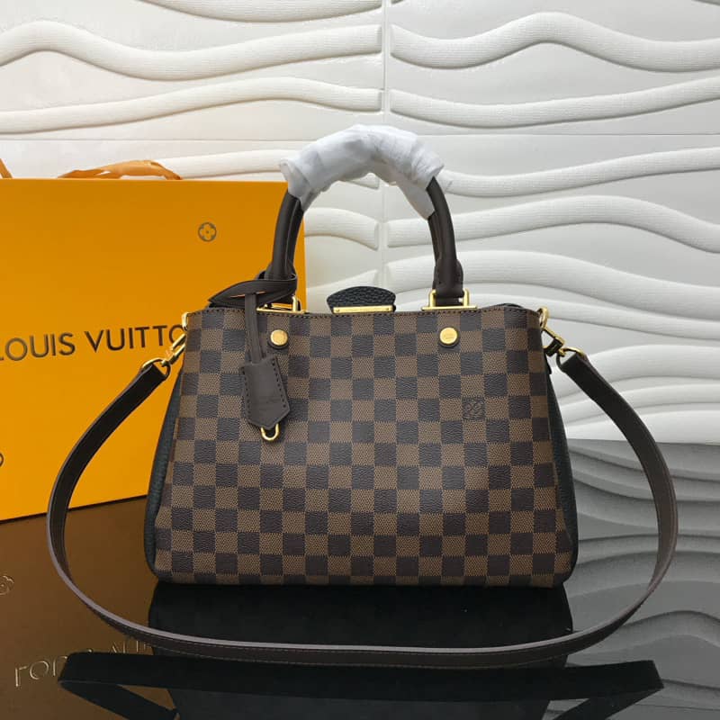 Louis Vuitton Damier Ebene Canvas Brittany Bag Replica Black M41674