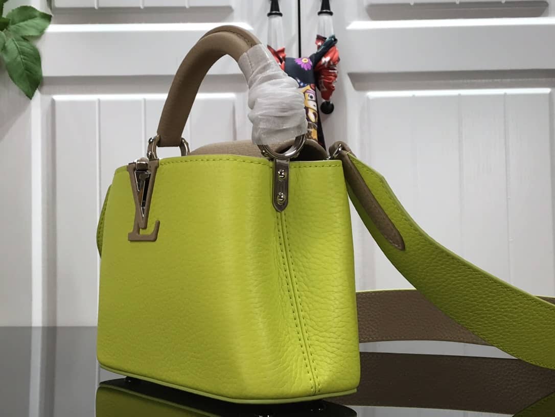 Louis Vuitton Capucines Mini Taurillon Leather Replica Bag Green M57520