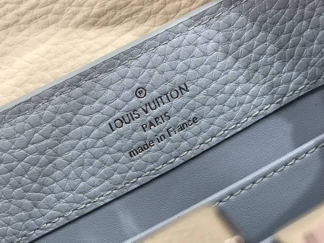 Louis Vuitton Capucines Mini Taurillon Leather Replica Bag Blue M57520